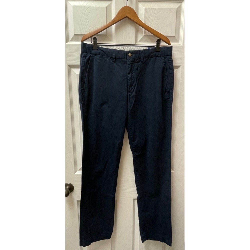 Polo Ralph Lauren Stretch Straight Fit Pants Men's 34x34 Blue Straight Leg Pony - Picture 2 of 15
